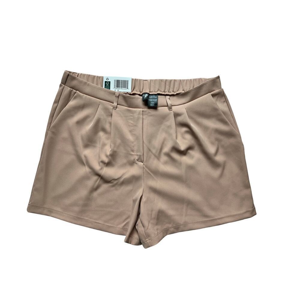 32 Degrees Women's Pleated Short, XL, Pleated, Orange/Beige, Pull On, NWT